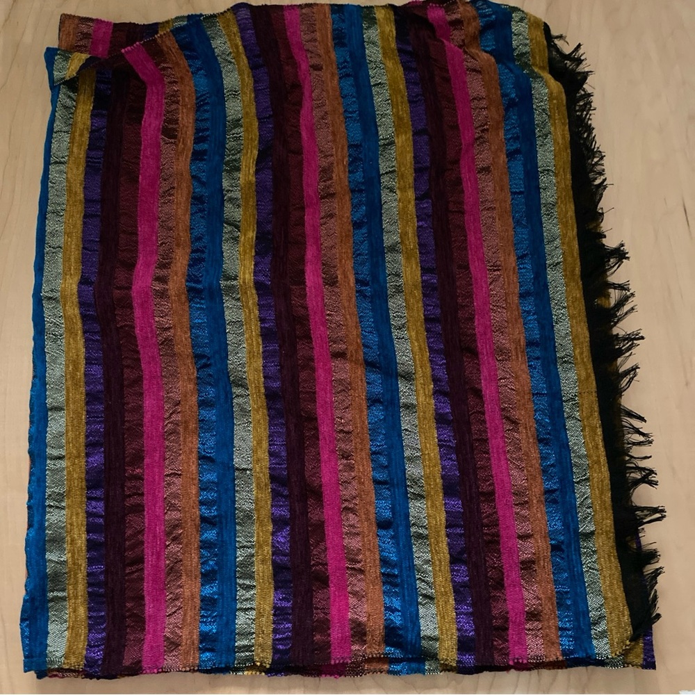 Vegan plant silk scarf large unique plant made scarf 67x19.5 inches